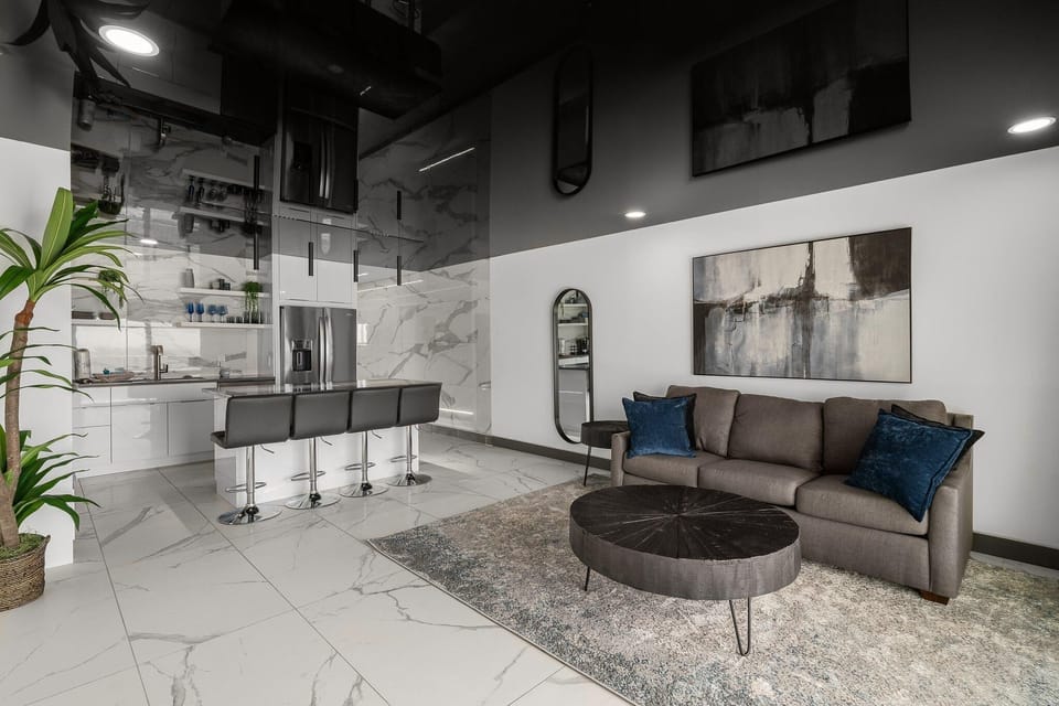 Condo, 1 King Bed with Sofa bed (The Summit 1208 ) | Living area | TV