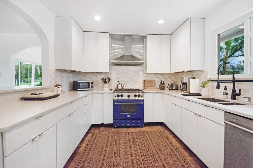 kitchen with gas range 