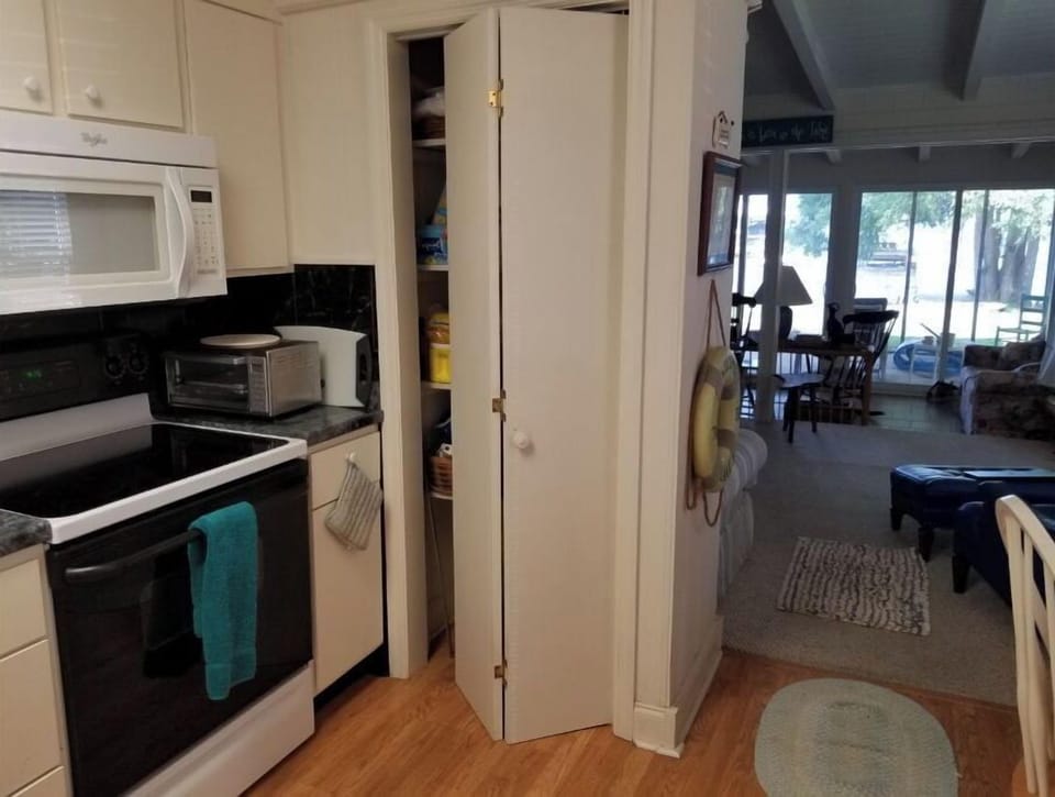 View from kitchen to lake
