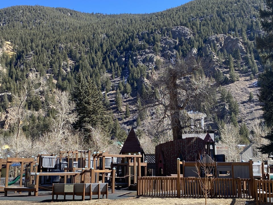 Large playground 5 min walk from house