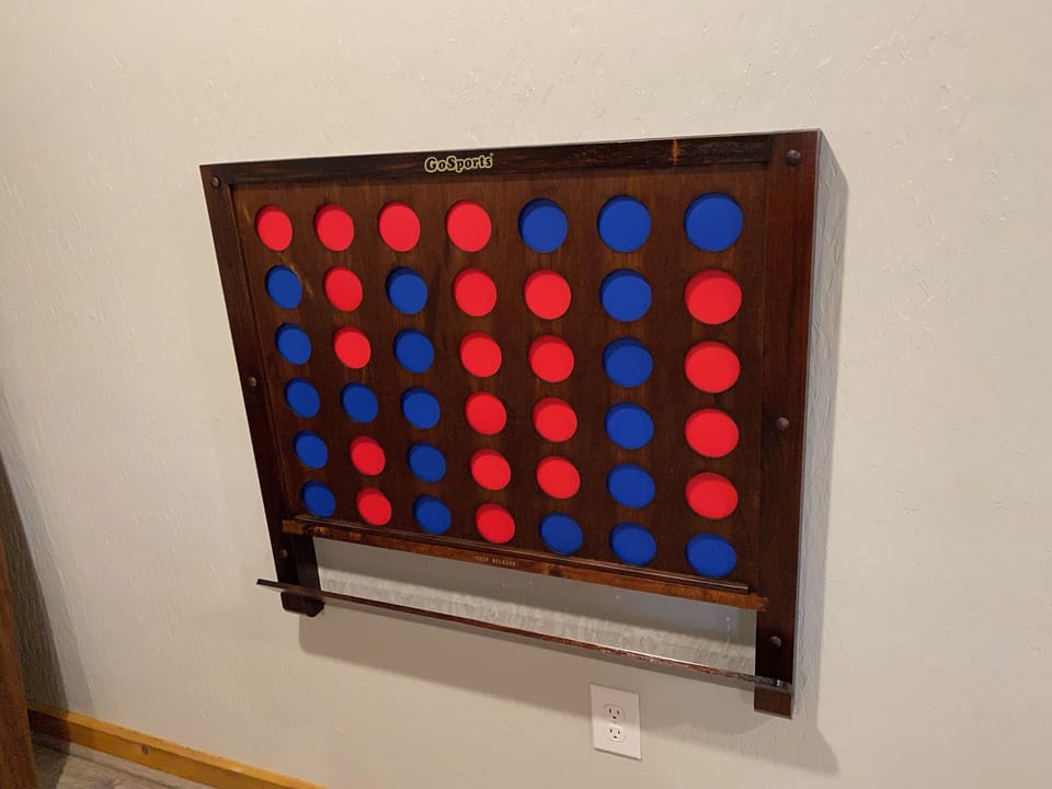 Giant connect four for many rounds of fun!