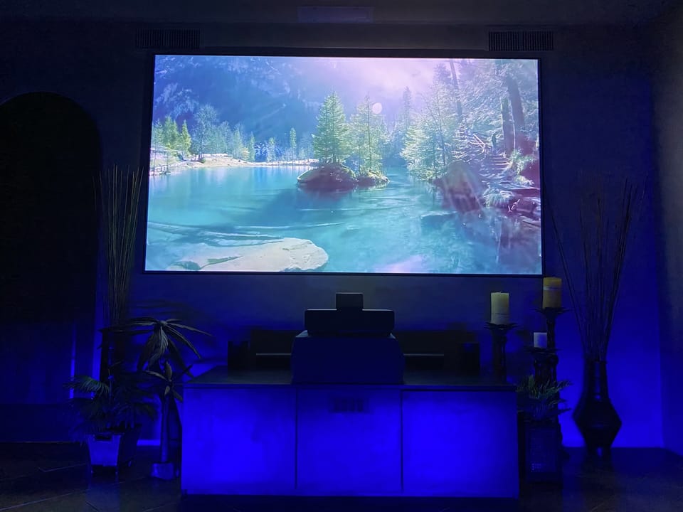 120” 4K laser smart projection TV, with Sonos surround sound!