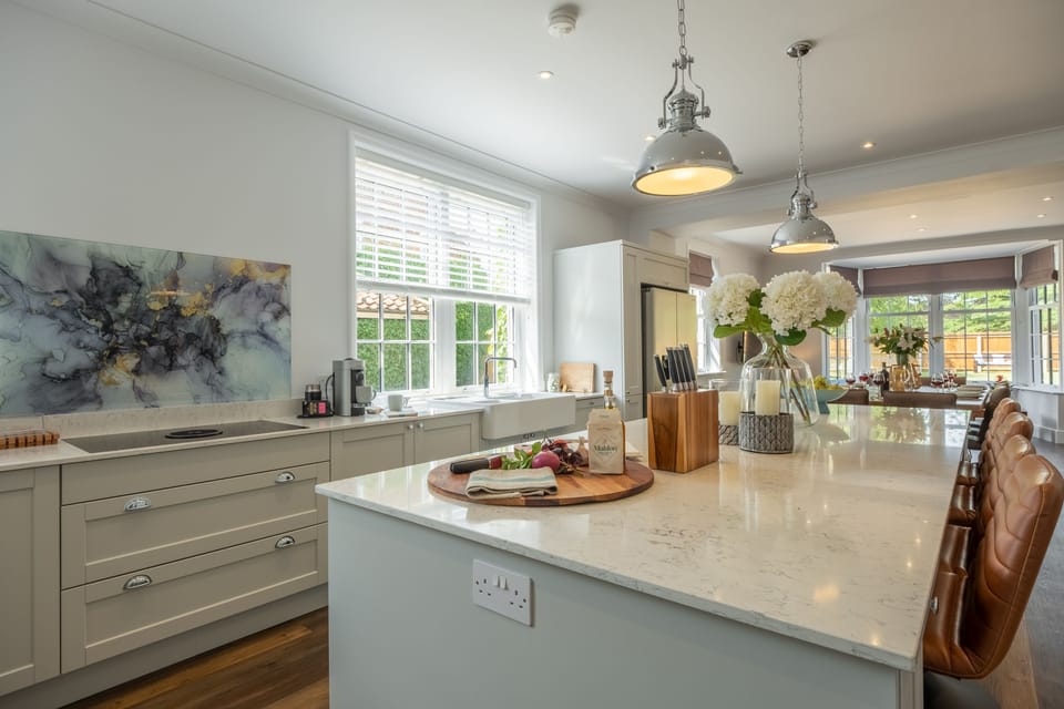 Ground floor: The stunning kitchen is flooded with light
