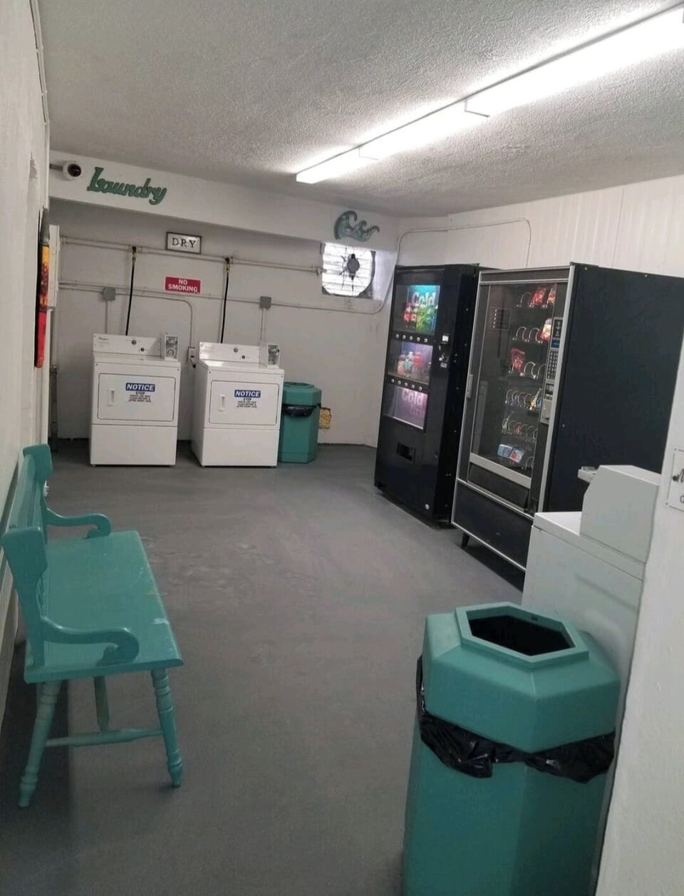 Coin laundry on site