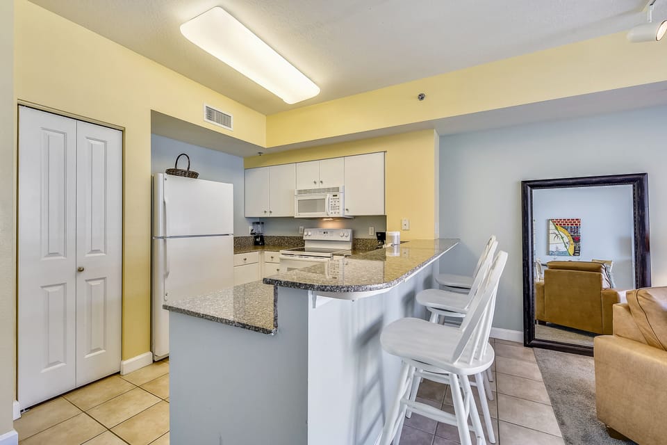 Full Size Kitchen with Bar Seating