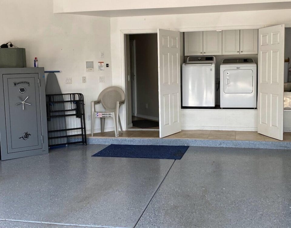 Full size Washer and Dryer in the garage