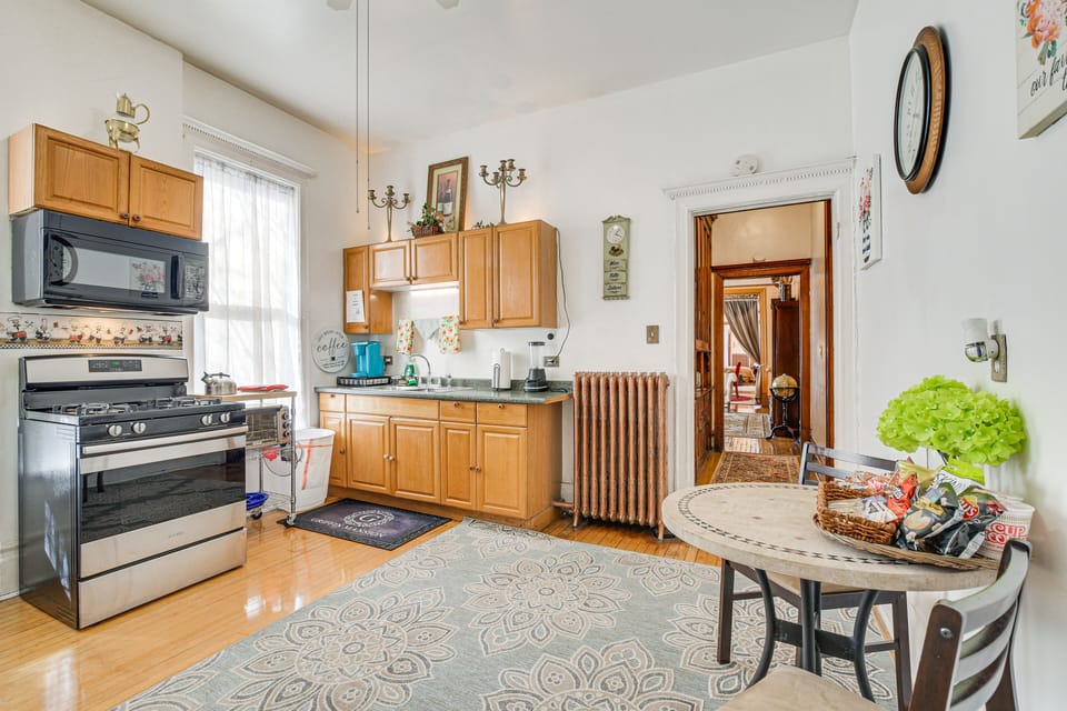 Well-Equipped Kitchen | Cooking Basics Provided | Dishware & Flatware Provided