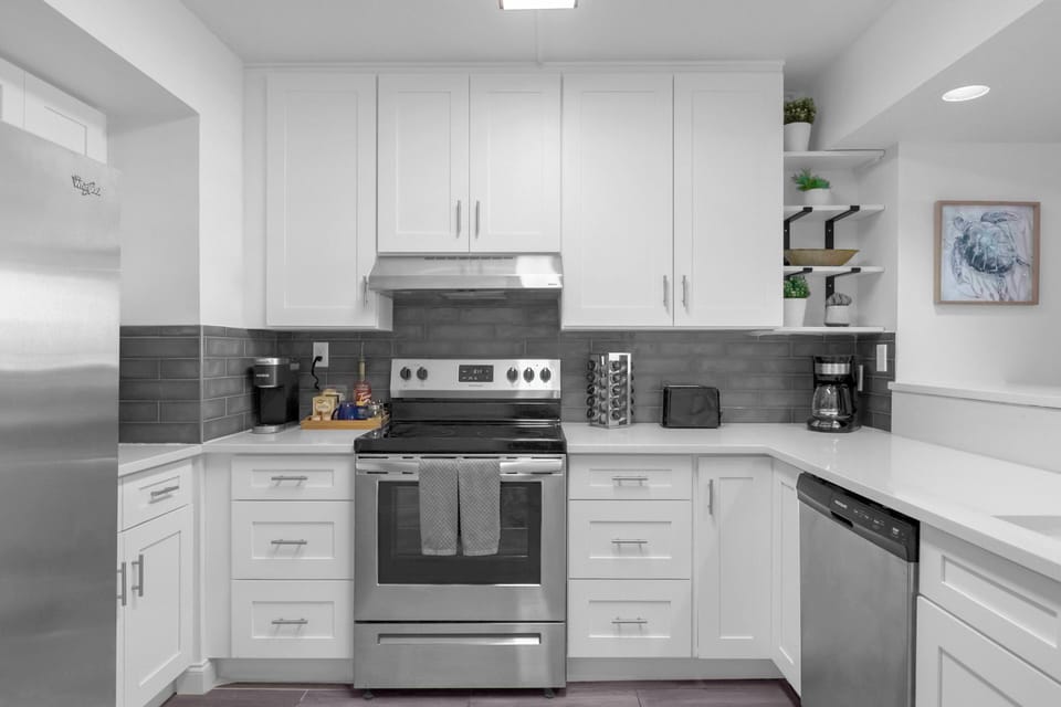 Modern appliances and fresh decor await your culinary adventures!