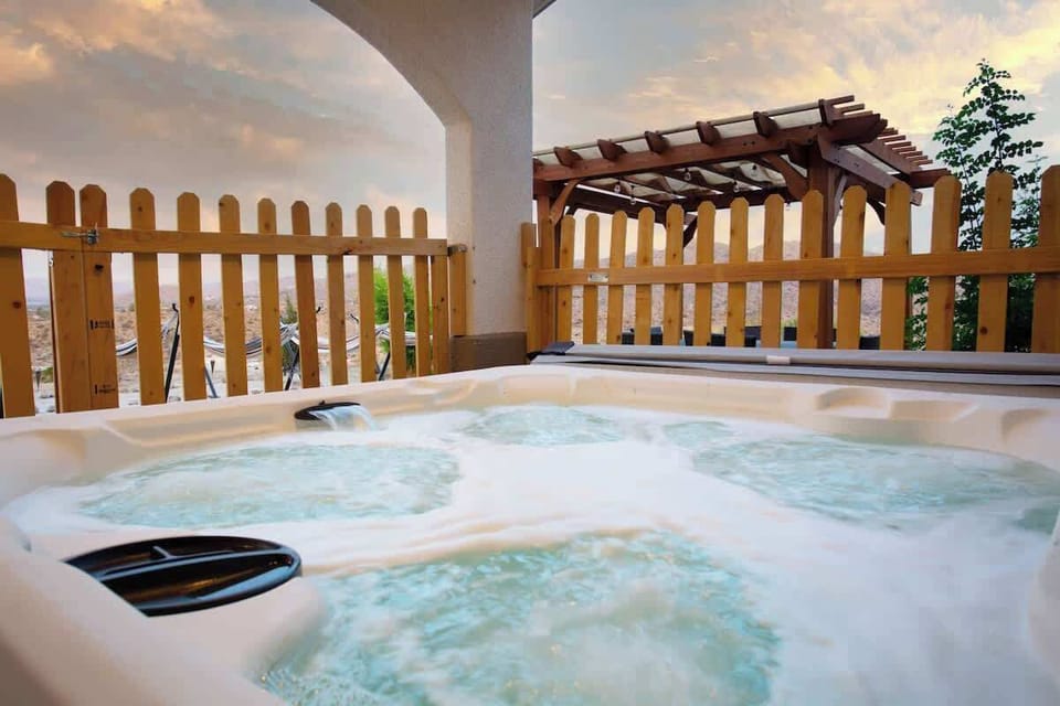 Relax in the hot tub after a fun-filled day

