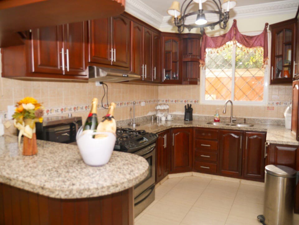 Kitchen with all Stainless Steel Appliances, Microwave and Panini Sandwich Grill