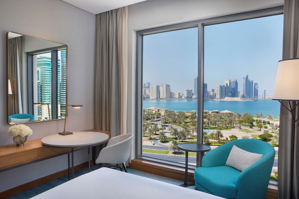 Premium bedding, down comforters, memory foam beds, minibar