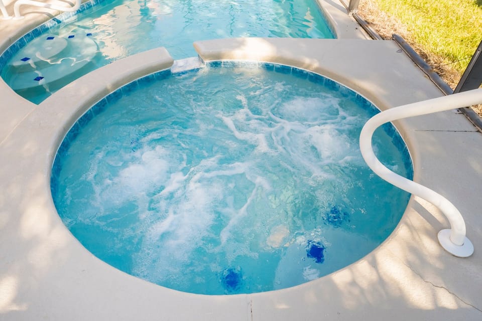 Close up of the spa.