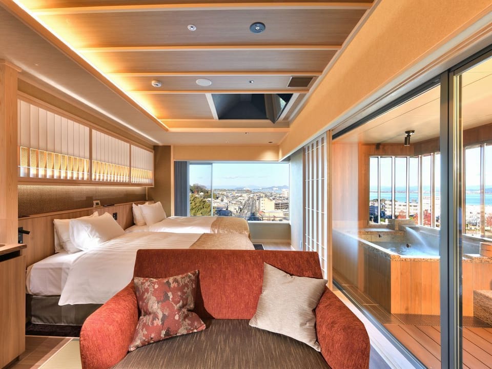 [KAROI Luxury floor] Japanese Style Semi Suite with Open Air Bath, Non Smoking | Premium bedding, in-room safe, free WiFi