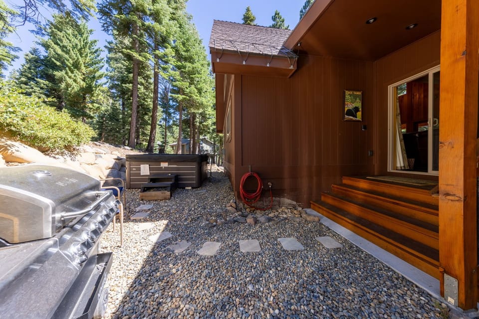 Back of Home with Hot Tub
