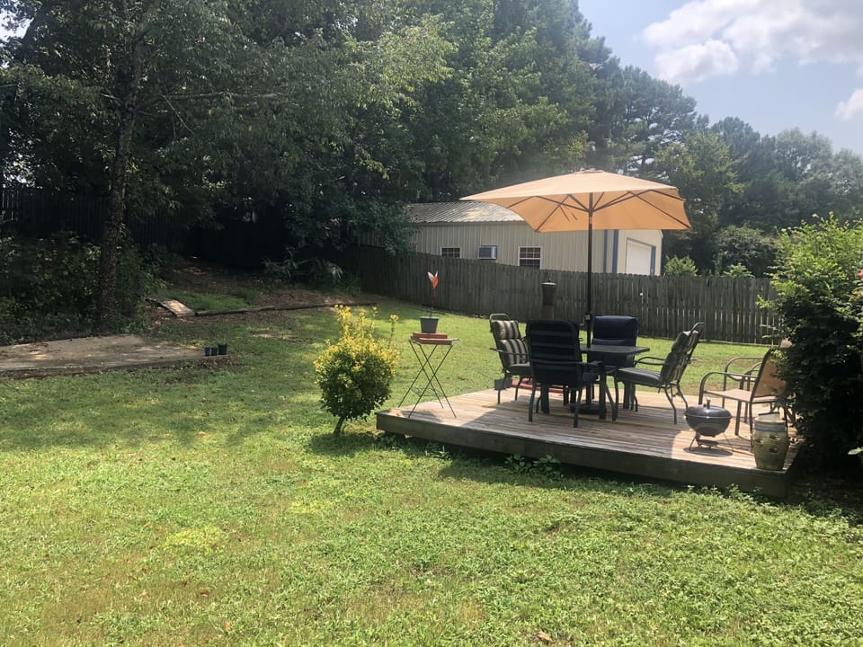 Backyard with deck