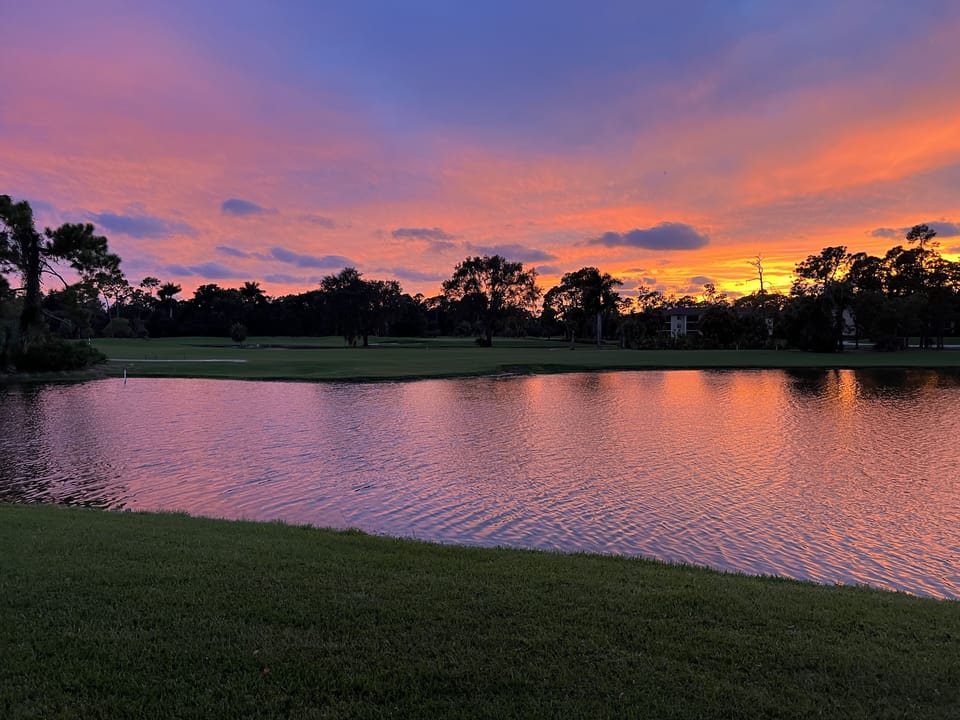 Sunset views from lanai