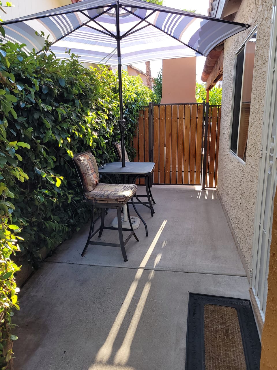 Private patio.