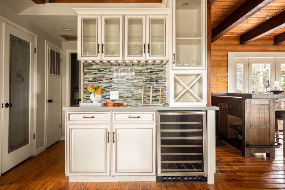 Wet bar off of the living room.