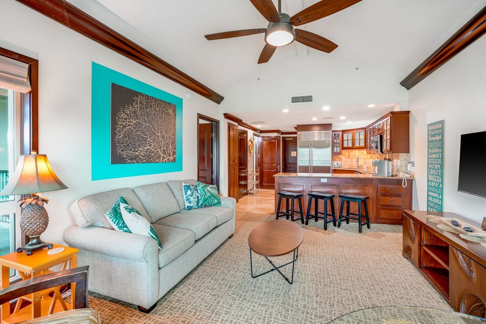 Relax in the spacious living room
