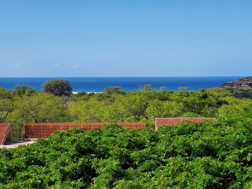 Beautiful ocean view from living room.