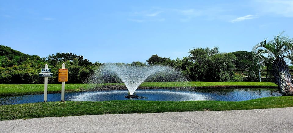 Fountain in front of the unit, alongside the boardwalk. A pretty bonus.