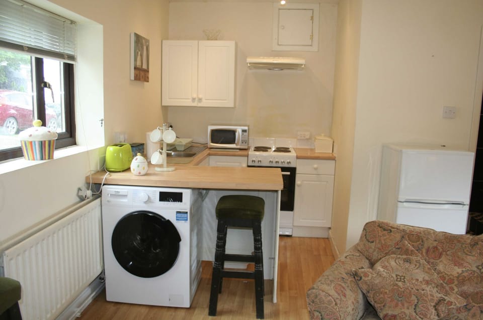 Studio | Private kitchen | Full-size fridge, microwave, oven, stovetop