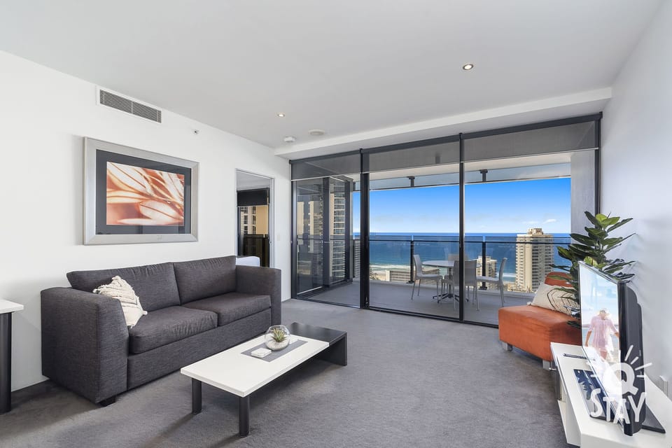 The ceiling to floor window design allows for a full view of the surroundings