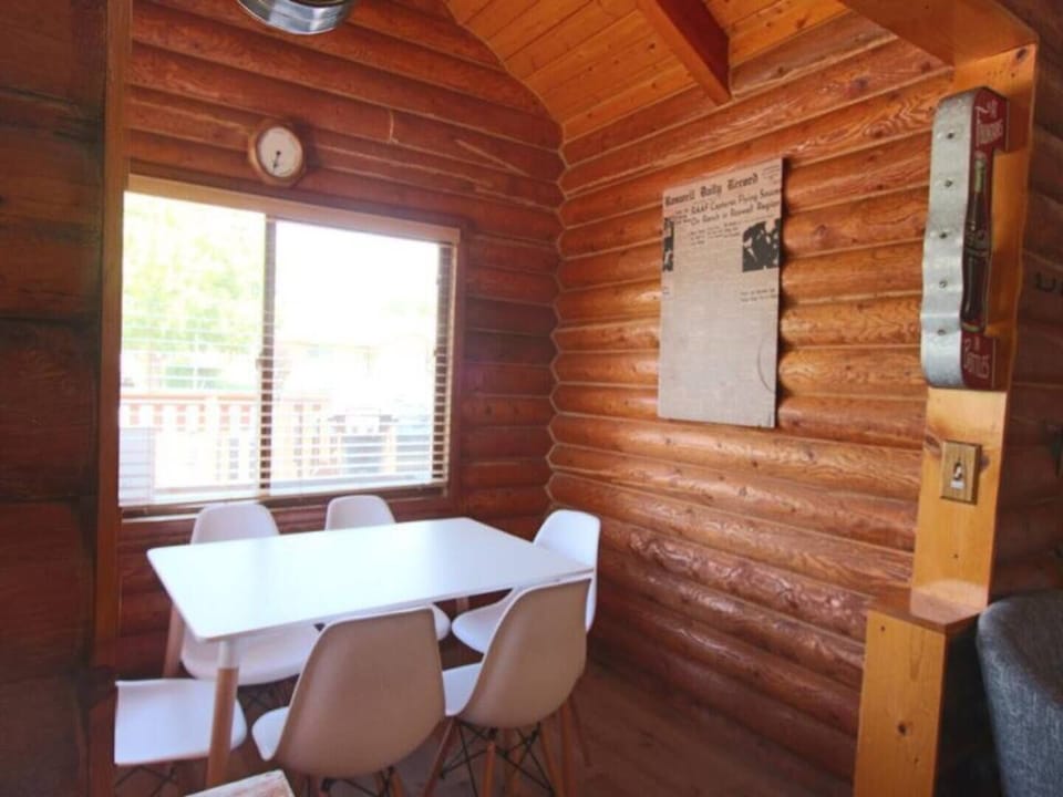 Dining nook with front deck views