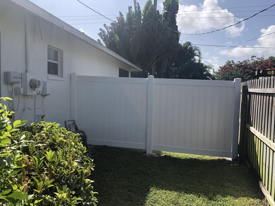 Newly installed fence around the backyard!