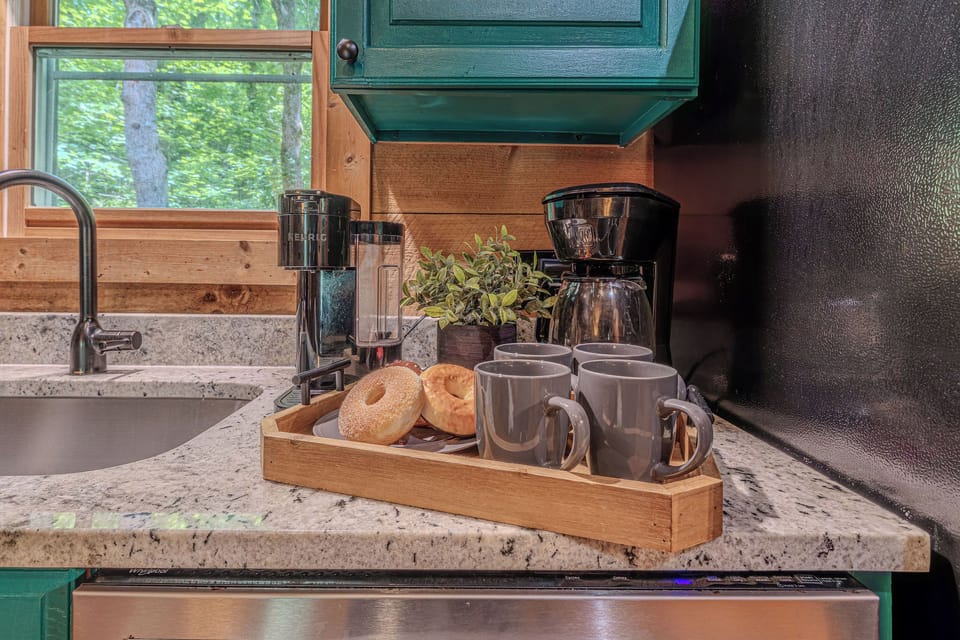 Coffee set up and ready before you even ask.