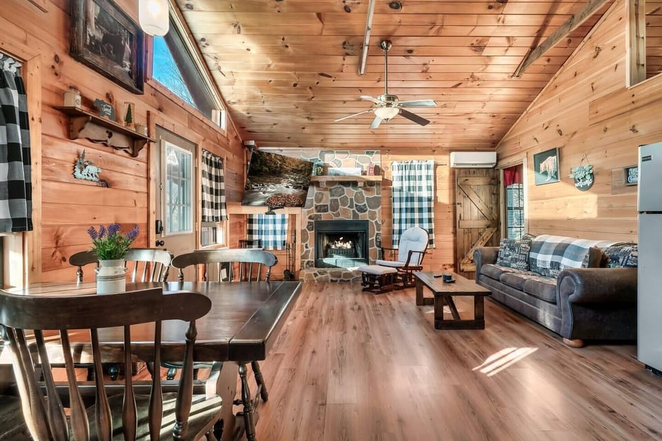 Your main living space is perfect for relaxing after a day outdoors.