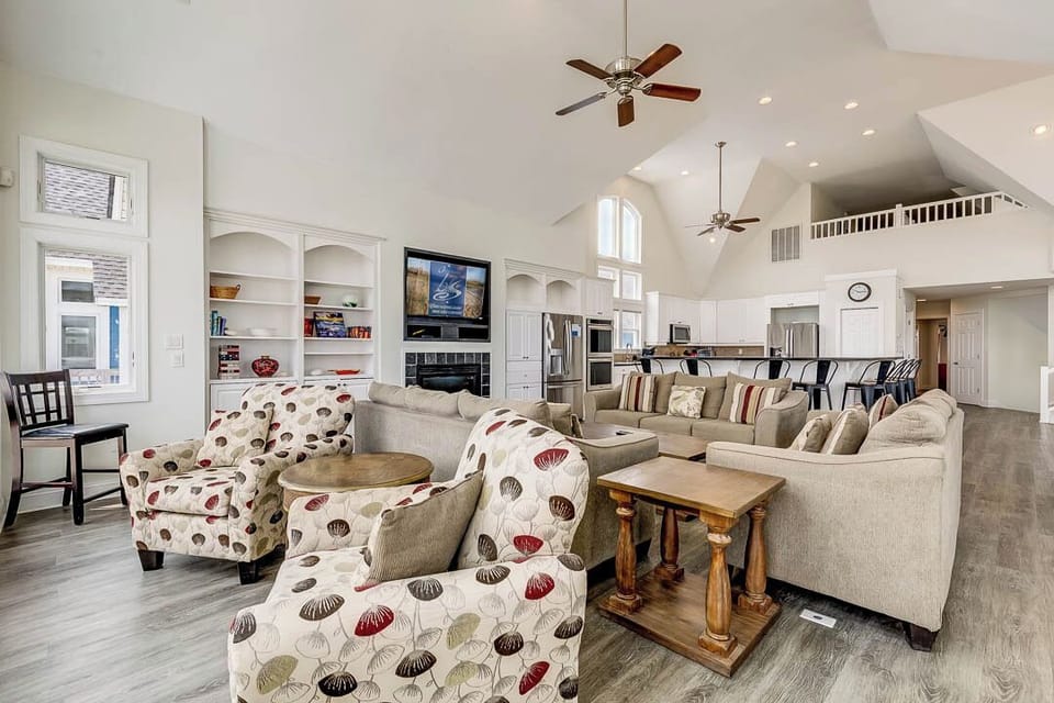 Third-Level Living Room with Deck Access