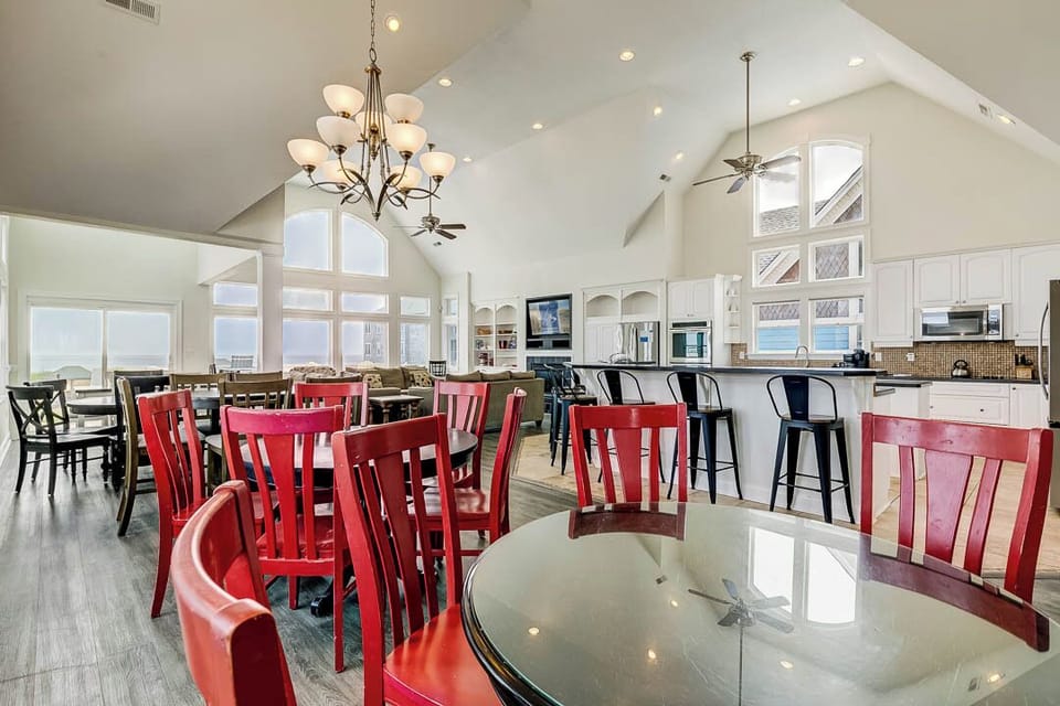 Third-Level Dining Room with 4 Tables (seats 6 each)