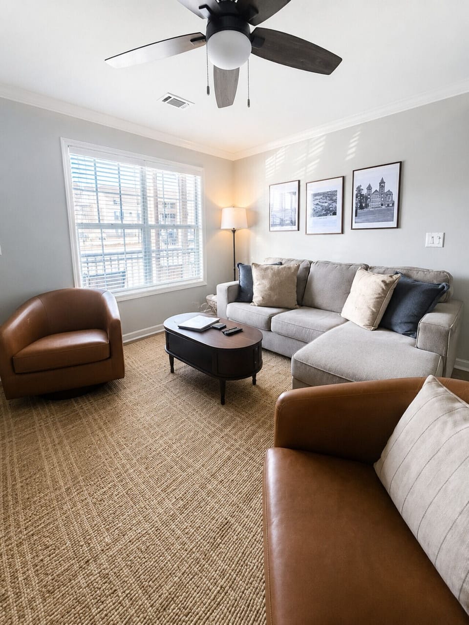 Modern open-concept living with warm, comfortable touches