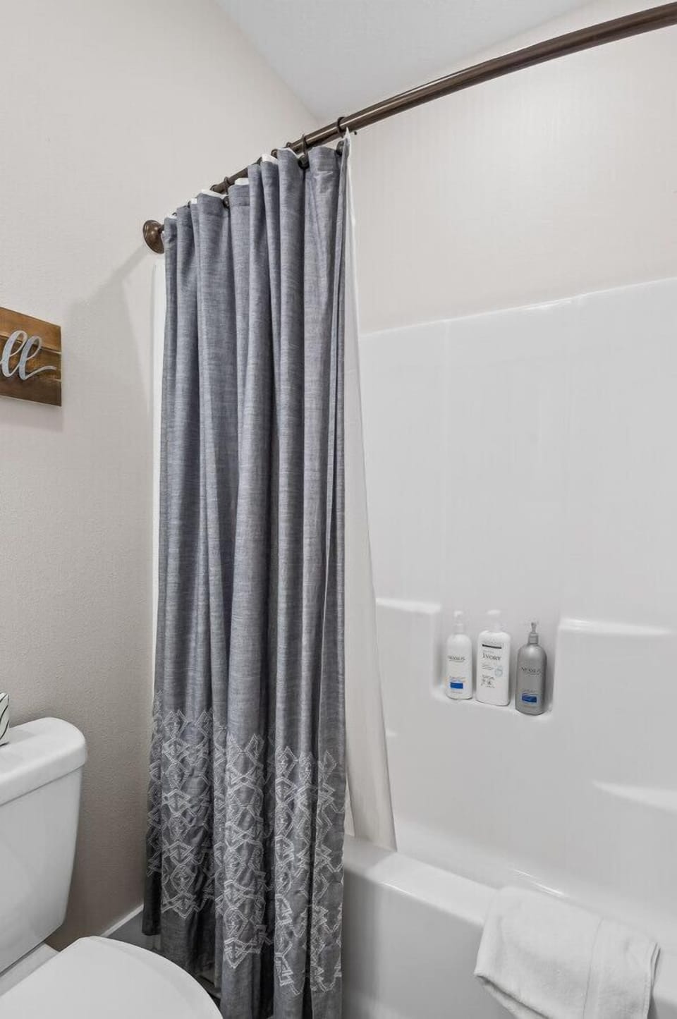 Bathroom #2 (ensuite to Bedroom #2): tub/shower combo