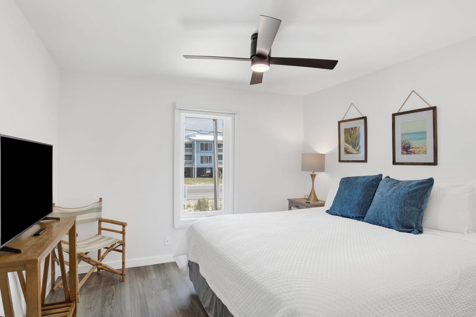Bedroom 5 has a TV and King bed - sleeps 2