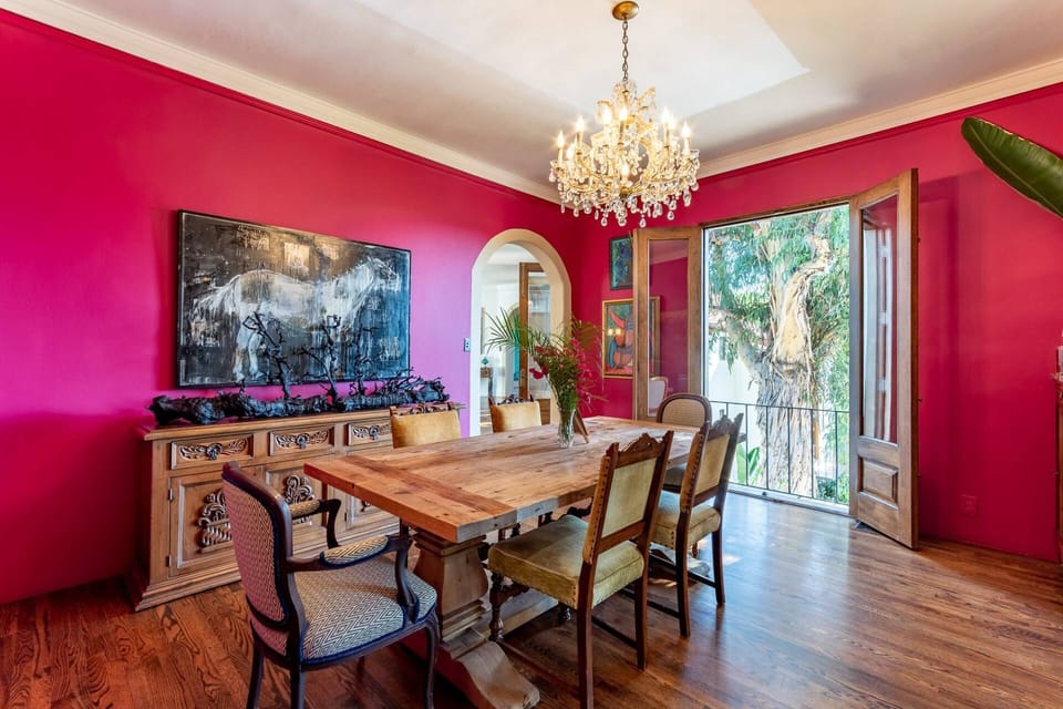 Dine in style and this view in our Formal Dining Room with seating for 8 guests
