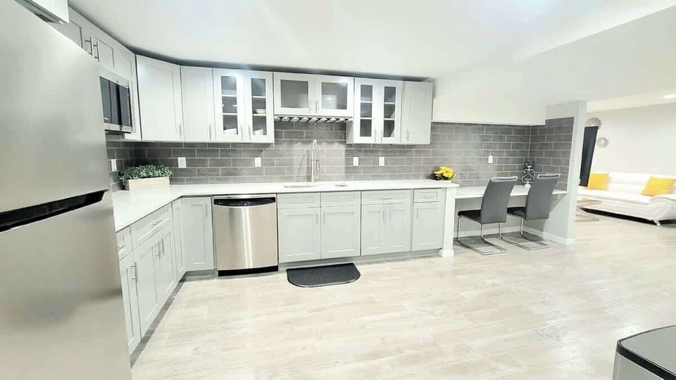 Kitchenette to enjoy during your game of foosball
