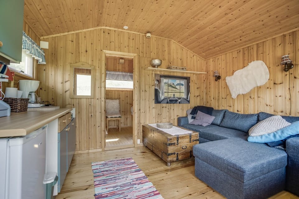 Auxiliary cabin kitchenette and living room