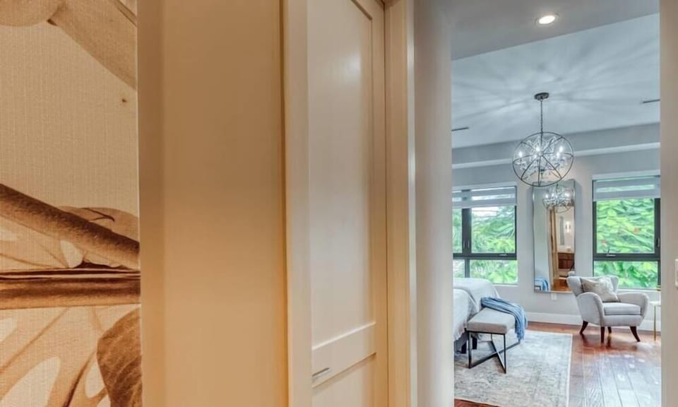 Primary Bedroom- 2 Queens- En Suite Bathroom- Walk in Custom Closet- 65” Smart TV with YouTube TV, Disney Plus & Apps