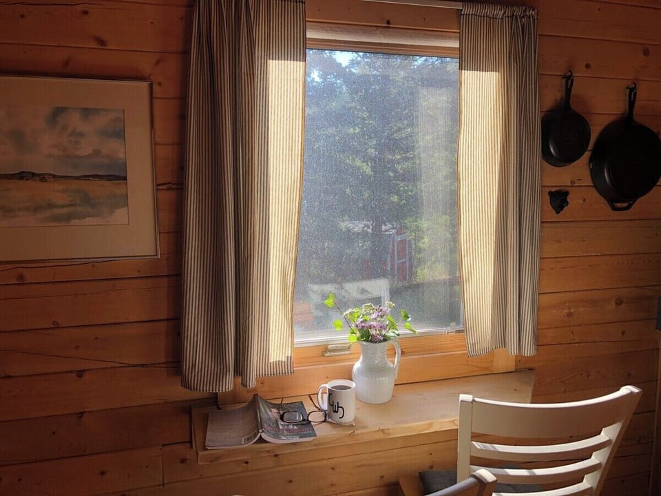 Enjoy your morning coffee from the kitchen