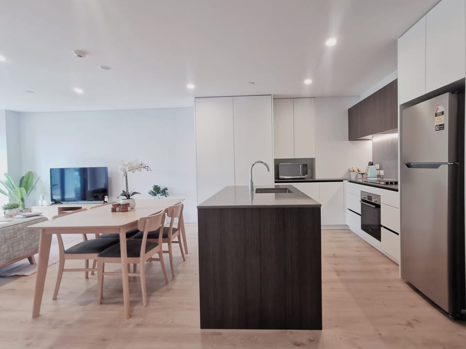 Deluxe Apartment | Private kitchen | Full-size fridge, microwave, oven, dishwasher