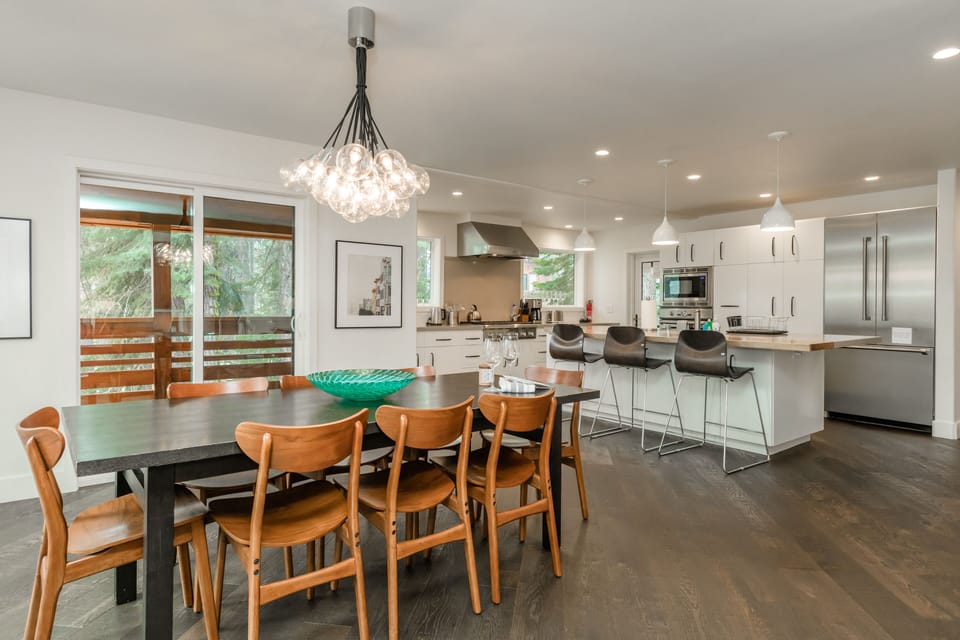 Dining Table Seats 8 Plus 3 At Kitchen Island