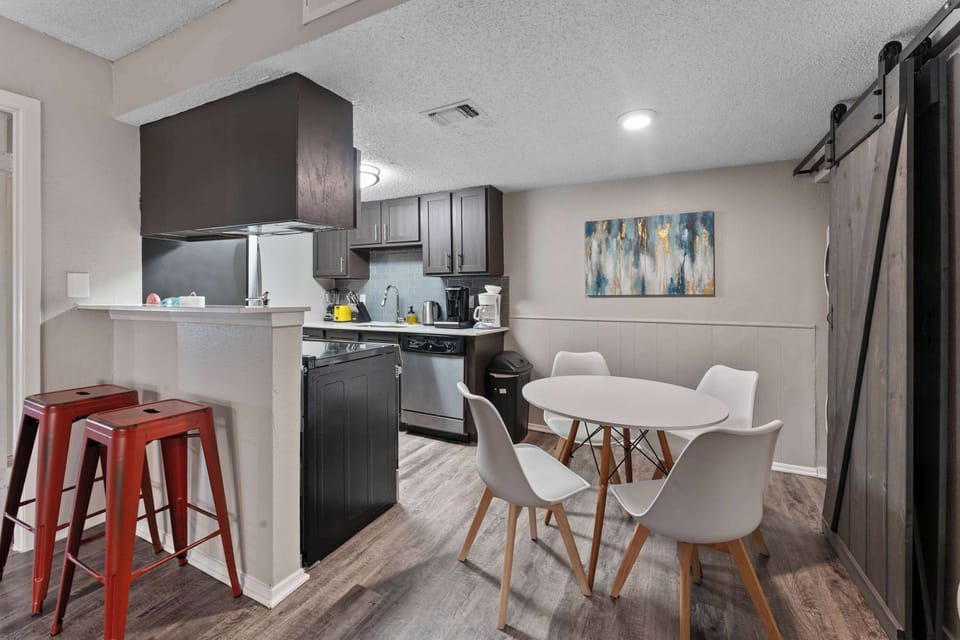 Dining area and kitchen