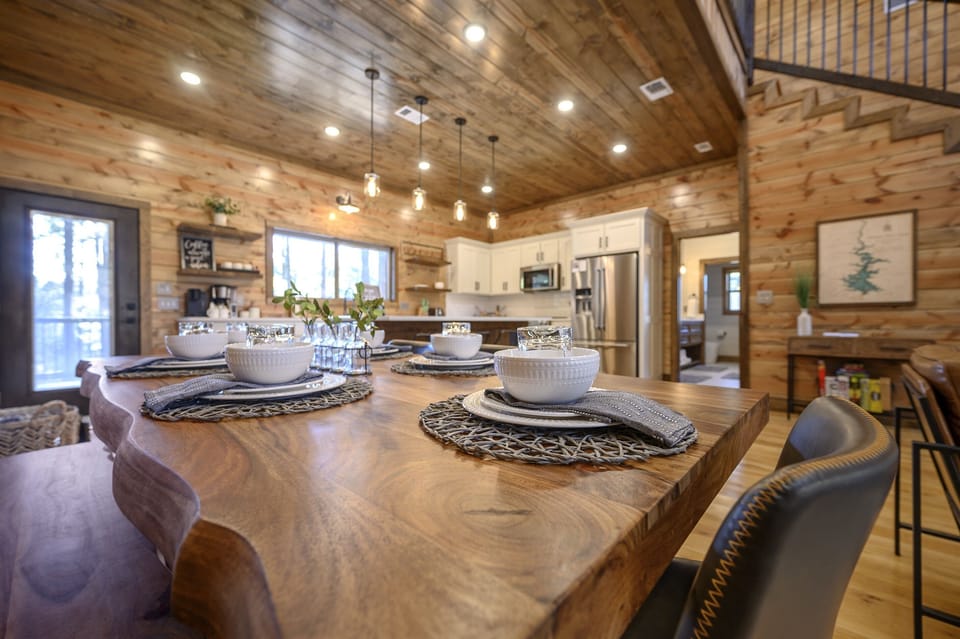 Dining area designed for shared meals, conversation and making memories.