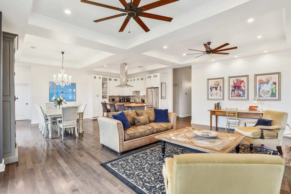 Spacious and Open Living Area to Dining Room