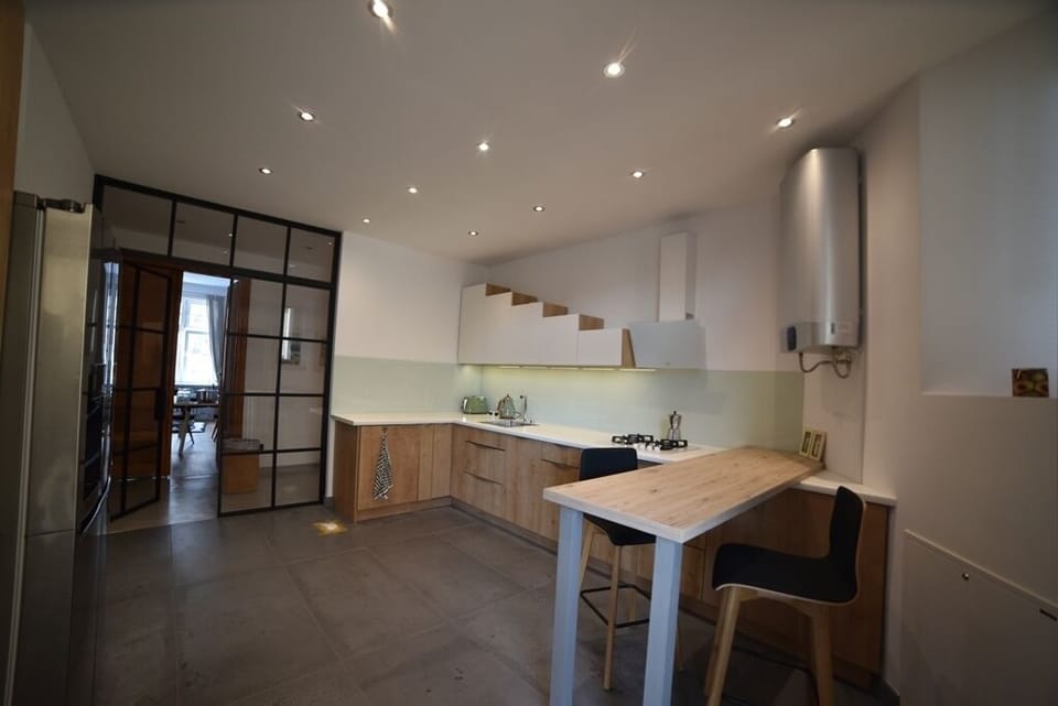 Kitchen with Two-Person Breakfast Bar