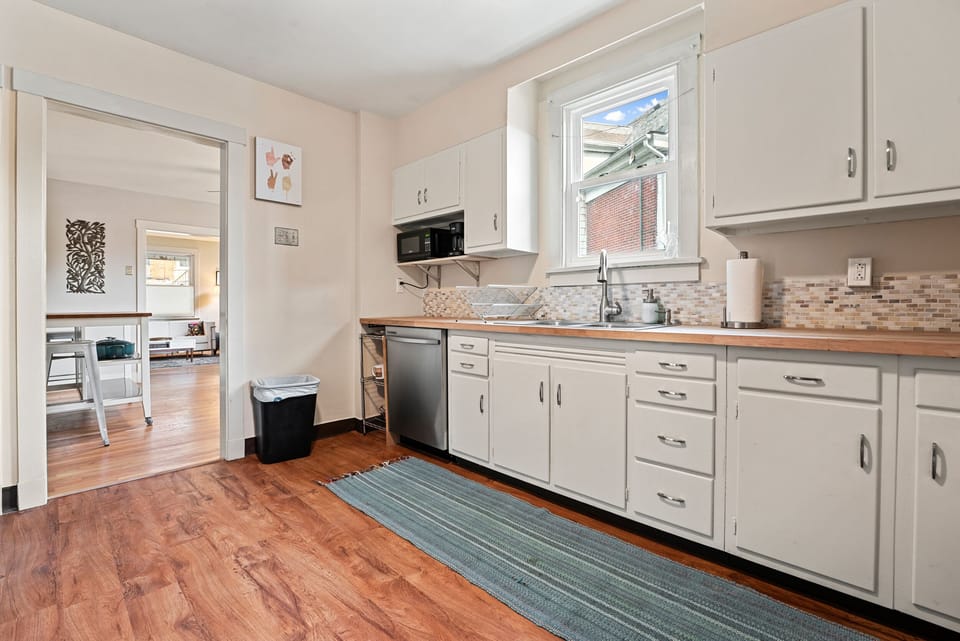 Kitchen looking into the dining area