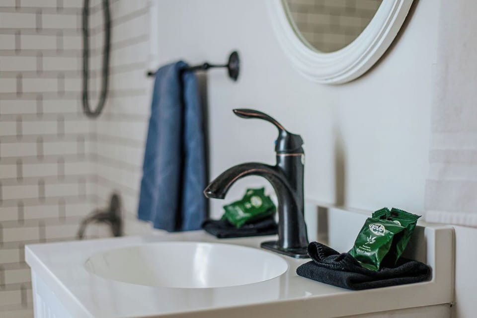 Bar soap and makeup towels.