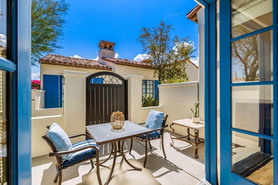 The master bedroom has it`s own, south facing patio perfect for soaking in the sun
